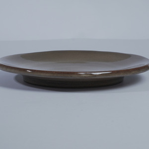 Taupe Brown Rim Japandi Eco Friendly Durable Ceramic Dinner <b>Plate</b> 26cm for Restaurant Hotel Cafe Serving Main Course <b>Steak</b> Dish - Product Image 6