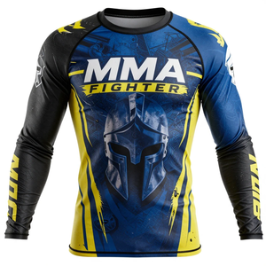 Camiseta de Compresión con Diseño Personalizado para MMA, Manga Larga, Impresión por Sublimación, Servicio OEM, Camiseta Deportiva - Product Image 3