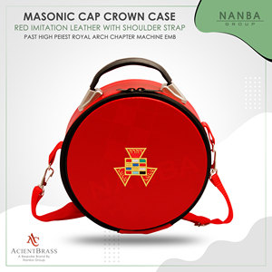 Étui pour chapeau/casquette Royal Arch Regalia Maçonnique, pour Ancien Maître Maçon, Ancien Grand Prêtre PHP, Rouge avec bande - Product Image 5