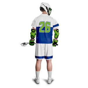 Uniforme de lacrosse respirant à manches courtes de haute qualité, logo personnalisé OEM imprimé, léger, anti-humidité, pour équipe sportive, vente en gros - Product Image 4