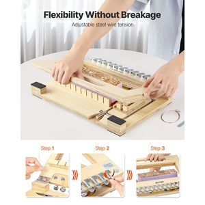 Coupe-savon de précision 1-12 barres, cadre en bois de 1 pouce avec fil en acier et fils supplémentaires, fournitures multi-artisanat - Product Image 3