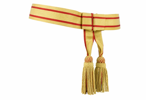 Royal Ceremonial <b>Red</b> and Gold Waist Sash for Formal Uniform Dress Belt for Parade Events and Special Ceremonial Wear - Product Image 3