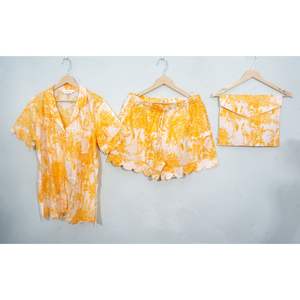 Conjuntos de Pijamas Cortos de Verano Elegantes y Cómodos para Mujeres y Adolescentes, Transpirables, de Algodón, Corte Holgado, Diseños y Logotipos Personalizables - Product Image 1