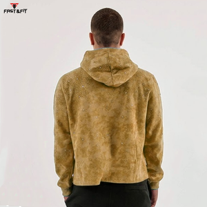Sweat-shirts personnalisés pour hommes 2026 avec logo, effet délavé, 100 % coton, hiver, brodés, respirants, écologiques, fabriqués au Pakistan - Product Image 2