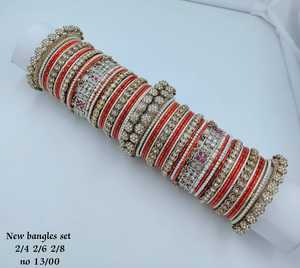 PADMAWATI <b>BANGLES</b> PRIVATE LIMITED High Quality Brass 2m Gold Plated 2m Multi Color Indian Traditional Women's <b>Bangles</b> <b>Set</b> - Product Image 2
