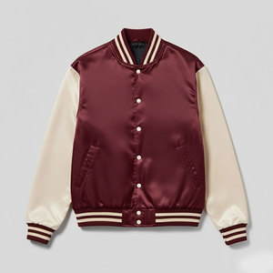 OEM Men's Casual Winter Satin <b>Jacket</b> Turn-down Collar Button Closure Windproof Polyester Silk Satin <b>Jackets</b> For Sale - Product Image 3