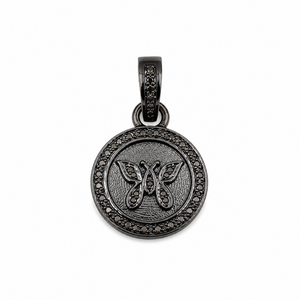 Colgante de Mariposa de Plata de Ley 925 con Rodio Negro y Diamantes Reales para Mujer, Joyería Elegante de Lujo, Regalo - Product Image 3