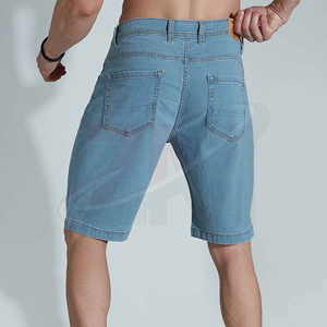 Pantalones Cortos de Mezclilla Lisos para Hombre, Estilo Casual Urbano, Fabricante OEM ODM, Pantalones Cortos de Jean de Algodón Duraderos al por Mayor - Product Image 2
