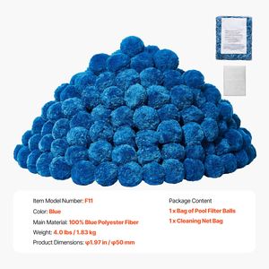 Boules filtrantes réutilisables en fibre de polyester bleue de 4 lb pour piscines – Remplace le sable des filtres de piscine - Product Image 6