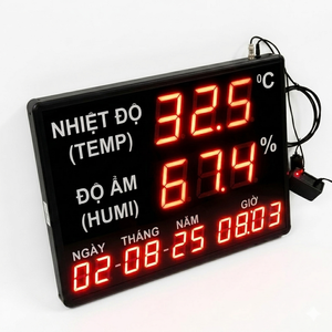 Industrial LED <b>Temperature</b>, Humidity, Date & Time Display | OEM Manufacturer - Product Image 1