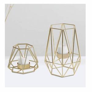High Quality Modern Gold Geometric <b>Candle</b> Holder Set of 2 Votive <b>Candle</b> Holders Metal Geometric <b>Candle</b> Holder for Wedding Decor - Product Image 5