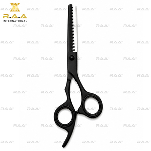 Ciseaux de coiffure professionnels pour salon de barbier, en acier inoxydable japonais, titane noir, lames de coupe longue durée - Product Image 6