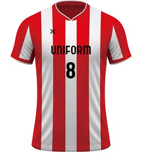 Camiseta de Entrenamiento de Fútbol para Adultos con Rayas Rojas y Verdes, Transpirable, Ecológica, de Secado Rápido, sin Mangas, Cuello Redondo, Poliéster Estampado - Product Image 3