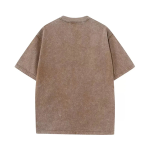 Fabricant OEM de vêtements de fitness – T-shirt de sport délavé style urbain vintage, faible MOQ, t-shirts décontractés oversize à épaules tombantes en coton - Product Image 2