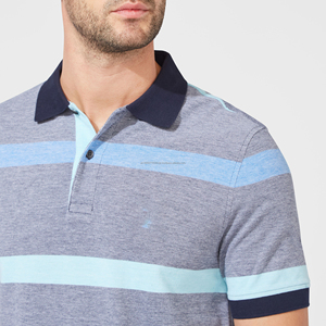 Camisetas de polo de golf para hombre de algodón 100%, camisetas de polo personalizables de manga corta con logotipo bordado y patrón sólido para hombre - Product Image 2