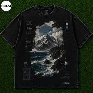 T-shirt graphique surdimensionné personnalisé OEM, coton délavé à l'acide, streetwear de basketball pour hommes - Product Image 3