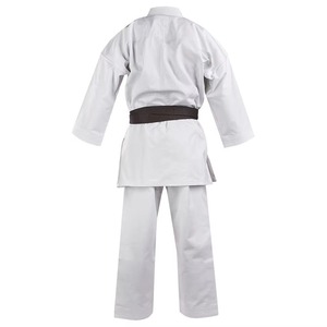Uniforme de Karate 100% Algodón para Adultos Unisex, Duradero, Corte Regular, Teñido Liso, Disponible en Blanco y Negro con Cinturón - Product Image 2