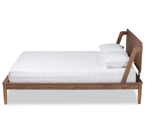 เตียงไม้สักแท้สไตล์โมเดิร์นมินิมอล Auberge du Soleil หัวเตียงโค้ง ขาเรียว สไตล์สแกนดิเนเวียน สีธรรมชาติ รับประกัน 3 ปี - Product Image 2