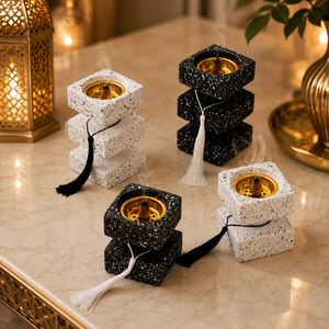 Luxurious Resin Bakhoor Burner Incense Holder Set With Tray Ramadan Eid Gift Arabic Oud Burner Handmade <b>Home</b> Decor Accessory - Product Image 5