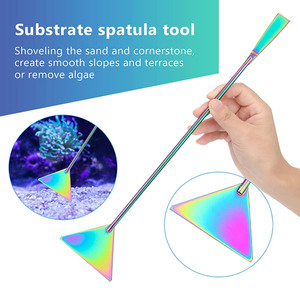 Juego de herramientas para acuarios de acero inoxidable resistente a la corrosión, tijeras para plantas de acuario con mango largo, pinzas, kit de limpieza de sustrato - Product Image 5