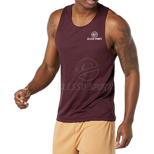 T-shirts sans manches pour hommes de haute qualité, couleur unie, coupe ajustée, t-shirts sans manches pour hommes avec logo personnalisé - Product Image 6