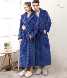 Chemises de nuit unisexes douces, décontractées, amples, thermiques, à séchage rapide, à manches longues, pour la maison, l'hôtel, le spa, pour hommes et femmes, printemps été - Product Image 1