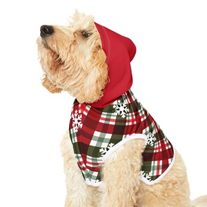 Christmas <b>Dog</b> <b>Coat</b> with Hood Red Green Winter Cotton <b>Warm</b> Classic Style Comfortable Fit - Product Image 3