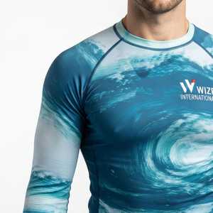 Rashguards MMA de haute qualité pour hommes, personnalisables, à séchage rapide, respirants, à manches courtes, pour le surf - Product Image 2