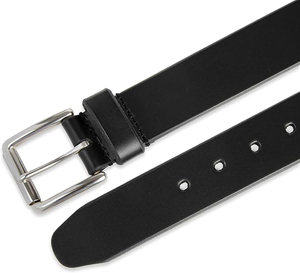 Cuir de vachette personnalisé OEM pour hommes, décontracté, de haute qualité, en cuir véritable, avec boucle argentée, tressé, robuste, options de logo personnalisé, premium - Product Image 5