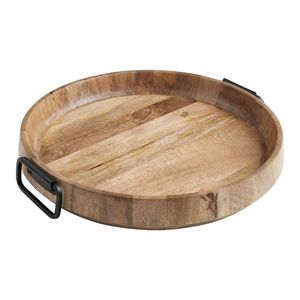 Assiettes de mariage rondes en bois modernes avec design personnalisé gravé, vaisselle jetable écologique - Product Image 4