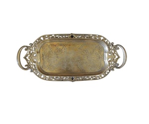 High Quality <b>Gold</b>-Coated Aluminum Metal <b>Tray</b> Classic Handmade Customizable <b>Serving</b> <b>Tray</b> Unique Decorative <b>Serving</b> <b>Tray</b> - Product Image 5