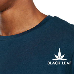 เสื้อยืดแขนสั้นผู้ชาย Black Leaf ทรงปกติ คอกลม ผ้าคอตตอนเจอร์ซีย์ สวมใส่สบาย พร้อมพิมพ์โลโก้ตามสั่ง - Product Image 5