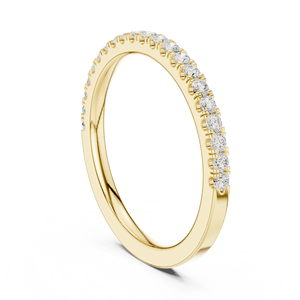 Anillos de Boda Apilables Clásicos y Sencillos de Oro Sólido de 14K Aries Jewel con Diamantes Cultivados en Laboratorio HPHT VVS Color EF para Uso Diario - Product Image 2