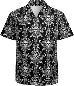 Chemise multicolore pour homme à manches courtes, imprimé tropical hawaïen, décontractée, boutonnée, pour l'été, motif floral, idéale pour les vacances - Product Image 4