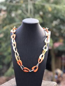 Collar de Cuerda con Cuentas de Cuerno de Búfalo Genuino Hecho a Mano por MN EXPORTS, Joyería Tribal Étnica de Moda, Modelo MNE-1492 - Product Image 3