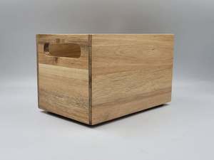 Wooden Pine <b>Storage</b> <b>Crate</b> Box/ Rectangle bamboo box Stackable Household Organization Container gift packaging - Product Image 3