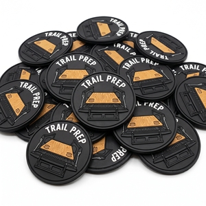Fournisseur en gros : Badges de récupération en PVC à fixation Jack Mount, Emblèmes ronds en silicone pour vêtements de travail tout-terrain, Direct usine - Product Image 2