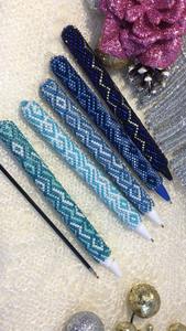 Stylos de luxe ornés de perles et de broderies pour cadeaux d'entreprise, faits à la main, uniques, décoratifs, pour le bureau, la collation, l'école - Product Image 6