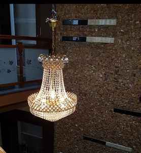 Lustre en métal léger avec cristaux, fixation au plafond amovible, design contemporain pour couloir, décoration intérieure, prix de gros - Product Image 4