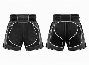 Vêtements de fitness OEM, shorts de Muay Thai respirants en polyester satiné, entraînement de kickboxing, design personnalisé, shorts de sport pour arts martiaux - Product Image 2