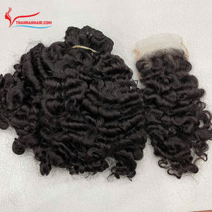 Super vente Extensions de cheveux en mèches vietnamiennes bouclées en vapeur, noir naturel, super soyeux, prêtes à être expédiées - Product Image 3