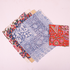 Eco-Friendly Cotton Bohemian Soft Breathable Bandana Hot Selling Summer <b>Accessories</b> For Unisex & Pets Block Printed Neckerchief - Product Image 4