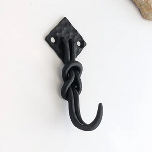 Gold patina wrought iron hook antique style <b>wall</b> & Door coat hook - Product Image 5