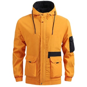 Coupe-vent à capuche unisexe avec fermeture éclair complète, respirant et résistant à l'eau pour la position du logo avant en hiver - Product Image 1