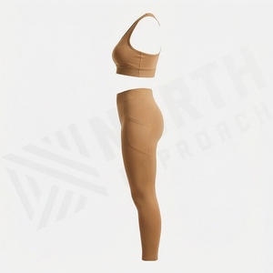 Conjuntos de Yoga Premium para Mujer, Tallas Grandes, Cintura Elástica, Logotipo Personalizable, Ropa Deportiva para Gimnasio, Fitness y Entrenamiento - Product Image 3