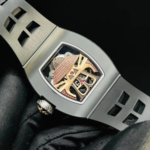 Reloj Mecánico de Edición Limitada para Hombre, Caja de Fibra de Carbono, Correa de Goma, Alta Calidad, Reserva de Energía, Resistente al Agua, Deportivo - Product Image 5