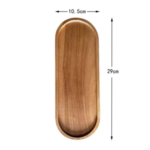 Rectangle/Oval Food Cup Plate Dessert Candy Wooden Tableware Plate Gongfu <b>Tea</b> <b>Tray</b> Kitchen Supplies - Product Image 2
