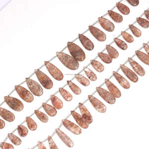 ลูกแพร์ทองแดงธรรมชาติคุณภาพพรีเมี่ยมทรงลูกแพร์เรียบขนาด8นิ้วเส้น7X12.5ถึง10.5x40มม. สำหรับการทำเครื่องประดับชั้นนำ - Product Image 4