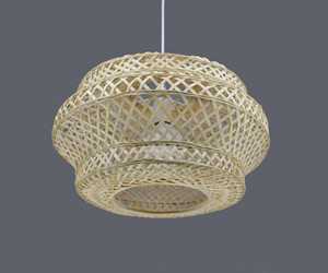 Handmade Bamboo Pendant Light Boho Woven <b>Ceiling</b> Lamp Eco Friendly Natural Lighting Fixture OEM Supplier Vietnam - Product Image 4