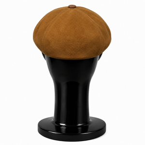 MEGAMAPLE A010607 Chapeau d'hiver unisexe en cuir de mouton imperméable, style décontracté, octogonal, casquette de peintre, casquette de newsboy, 58-60CM - Product Image 4